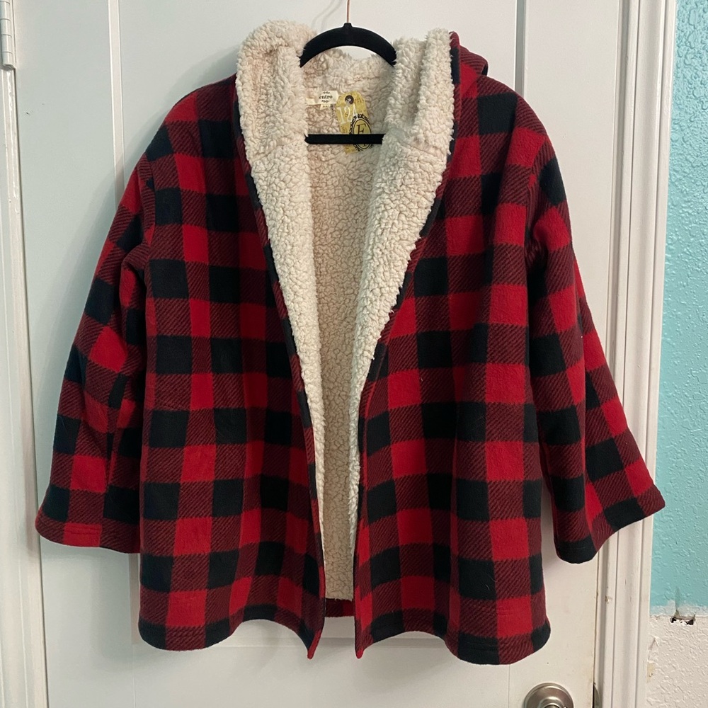 Entro Red and Black Plaid Jacket